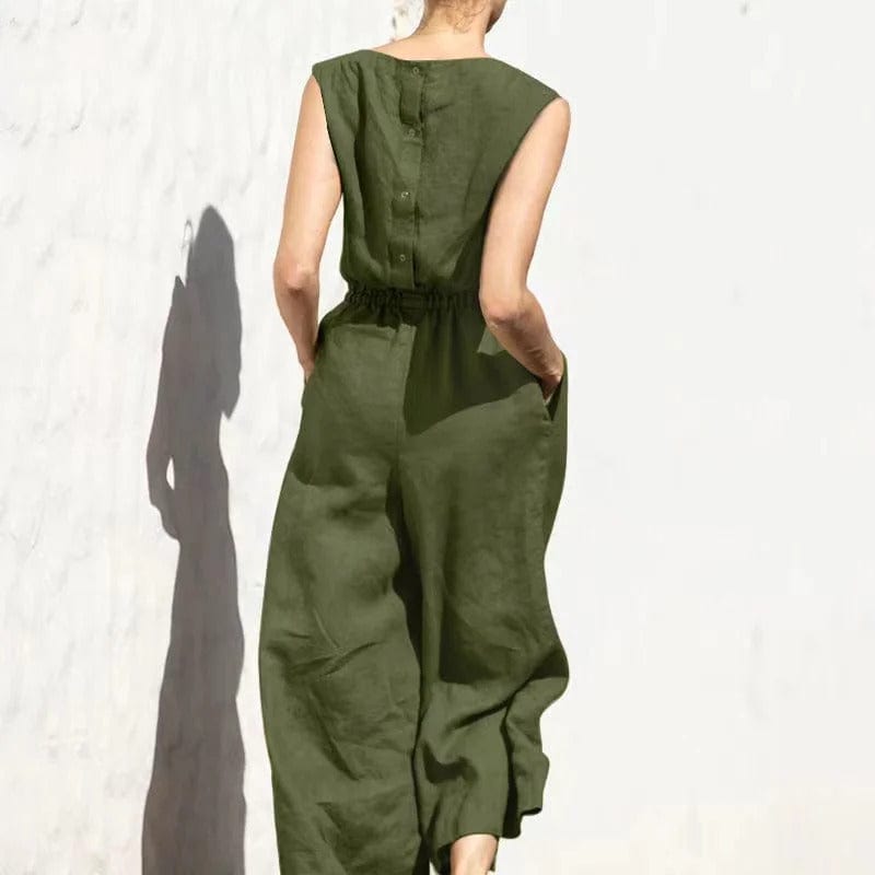 Jumpsuit aus Baumwolle und Leinen