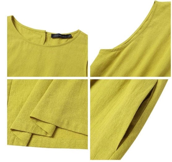 Jumpsuit aus Baumwolle und Leinen
