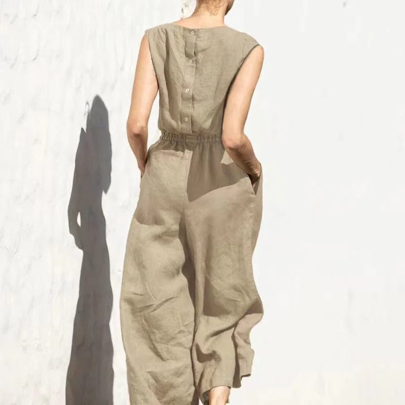 Jumpsuit aus Baumwolle und Leinen
