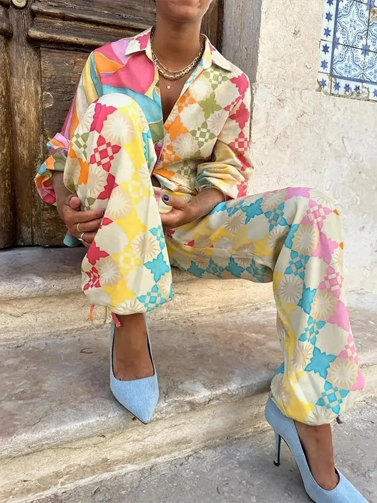 Valenzora | Colorful Geometric Set for Women