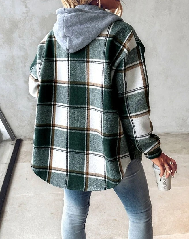 Valenzora | Comfortable checked hoodie