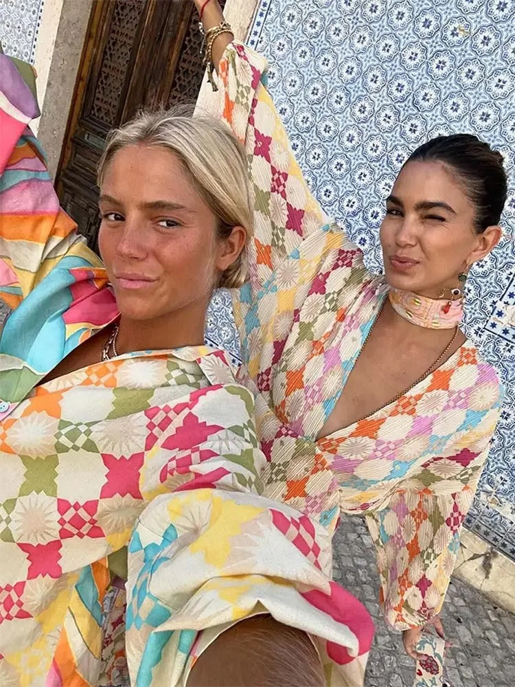 Valenzora | Colorful Geometric Set for Women