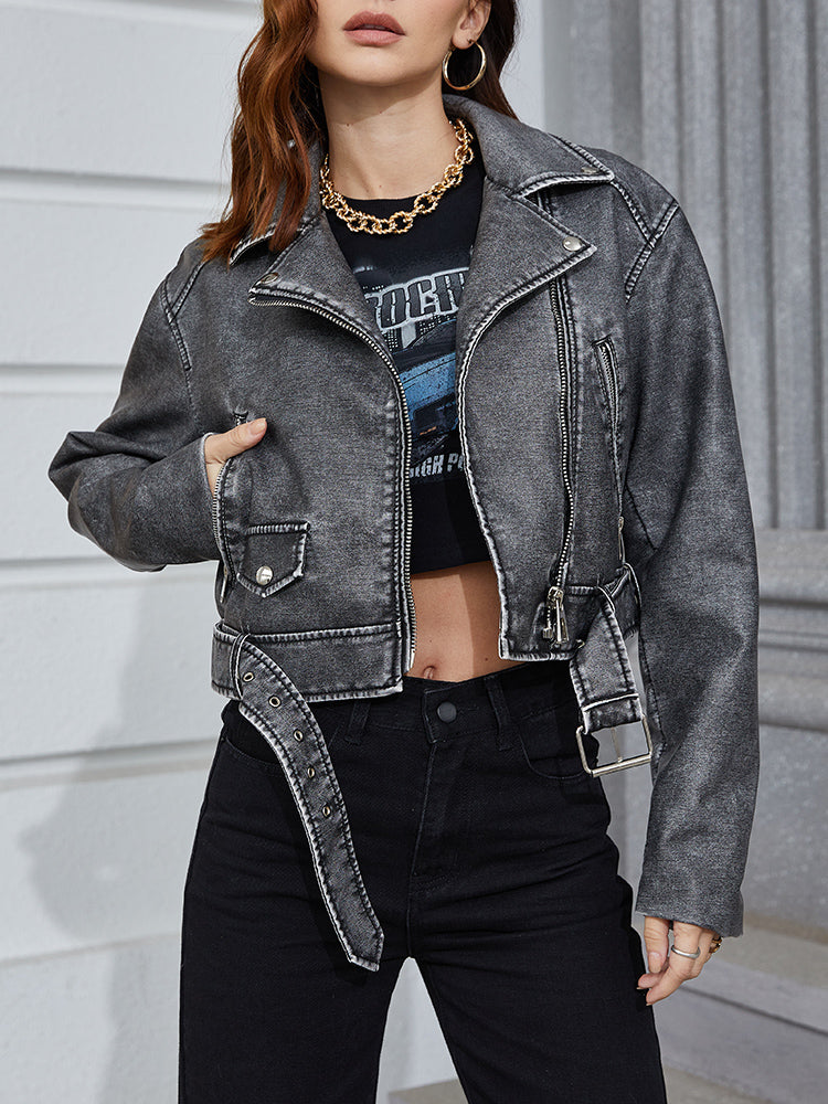 Valenzora | Short, faded denim jacket | Alanaria