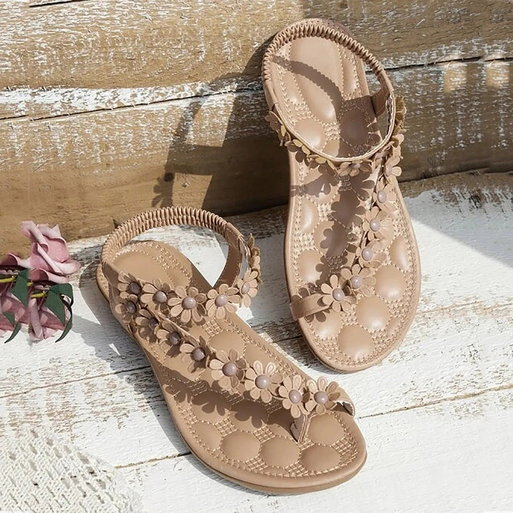Valenzora | Flat summer floral sandals