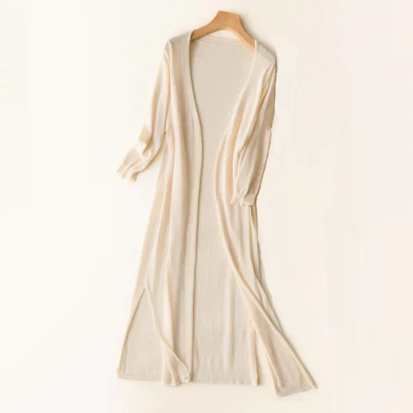 Valenzora - Long knitted sweater jacket