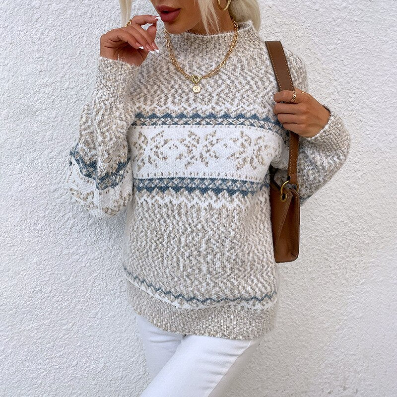 Casually knitted winter sweater
