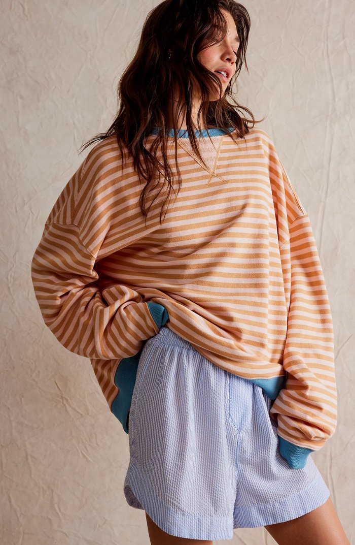 Valenzora | Gestreifter Plus-Size-Pullover