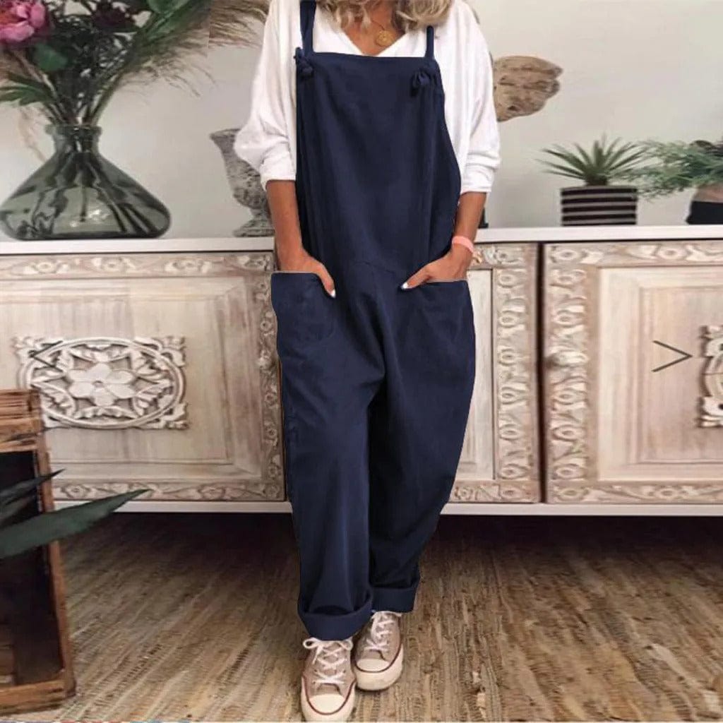 Jumpsuit aus locker gewebtem Polyester und Elasthan