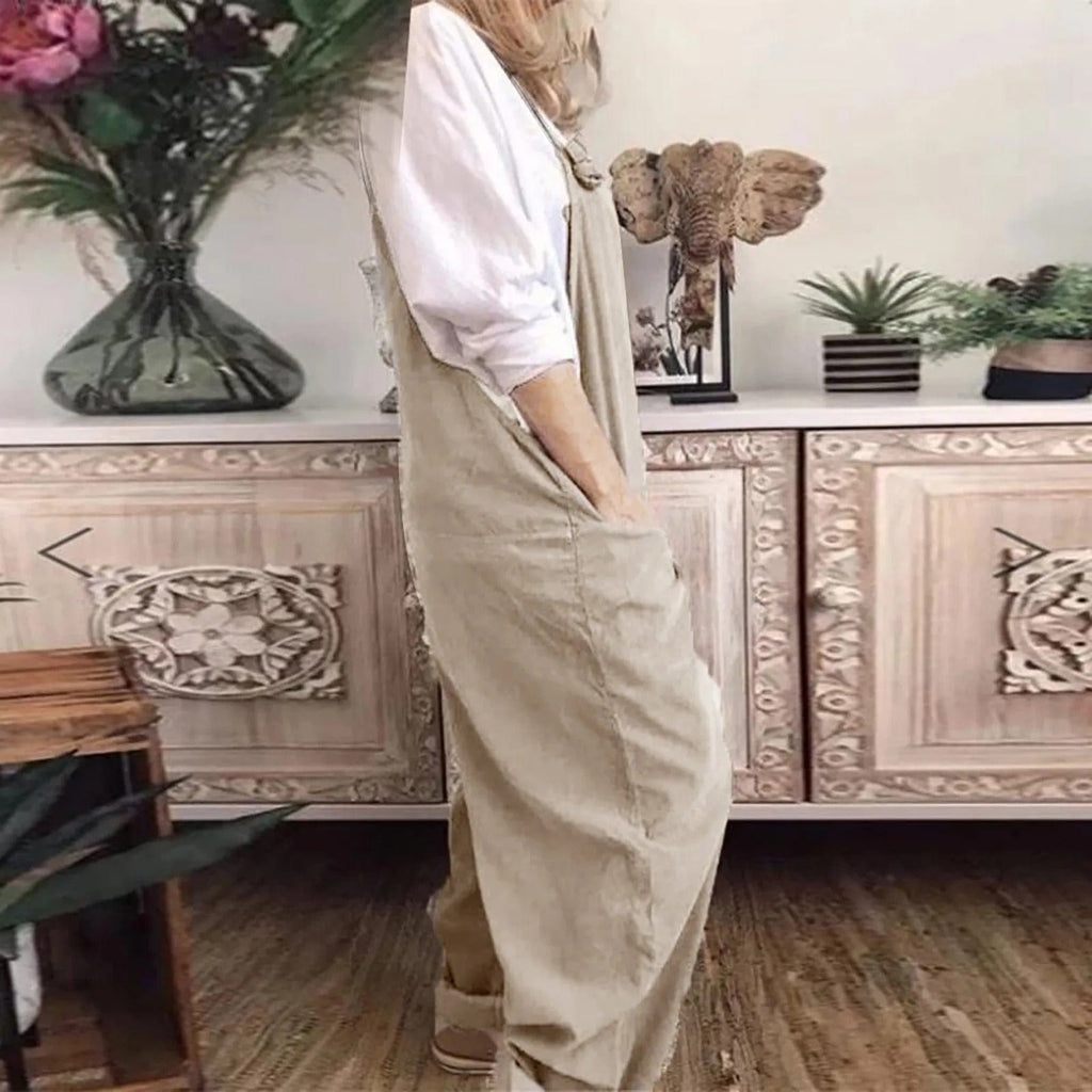Jumpsuit aus locker gewebtem Polyester und Elasthan