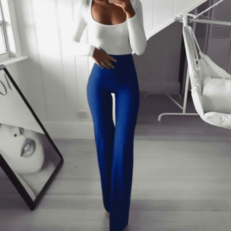 Valenzora | Elegant wide-leg leisure trousers for women. High-quality clothing.