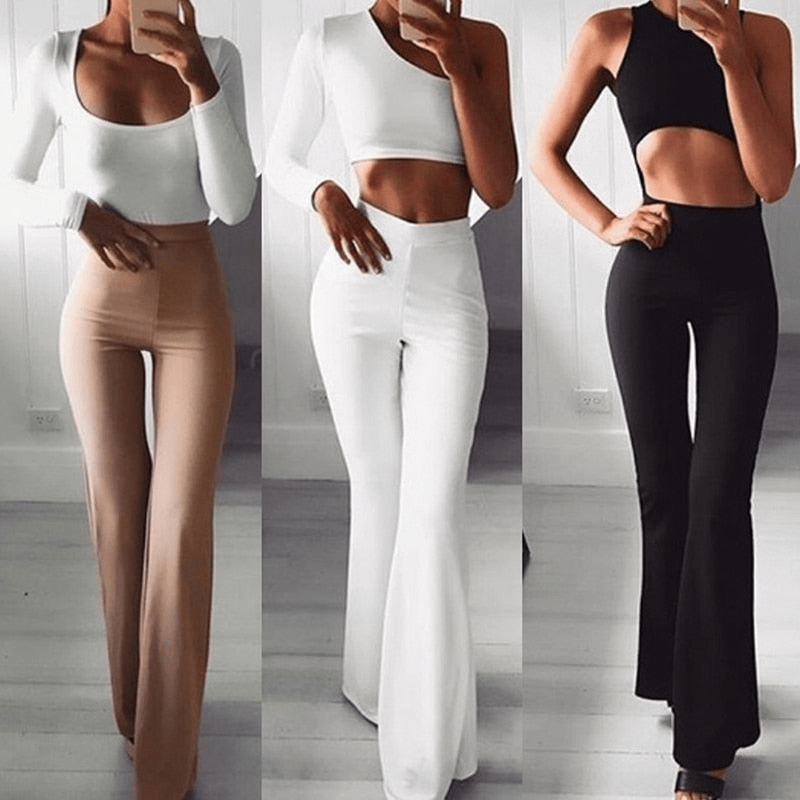 Valenzora | Elegant wide-leg leisure trousers for women. High-quality clothing.