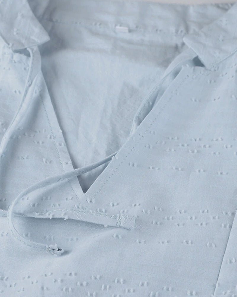 Valenzora | Relaxing Boho Shirt Dress with V-Neck for Women