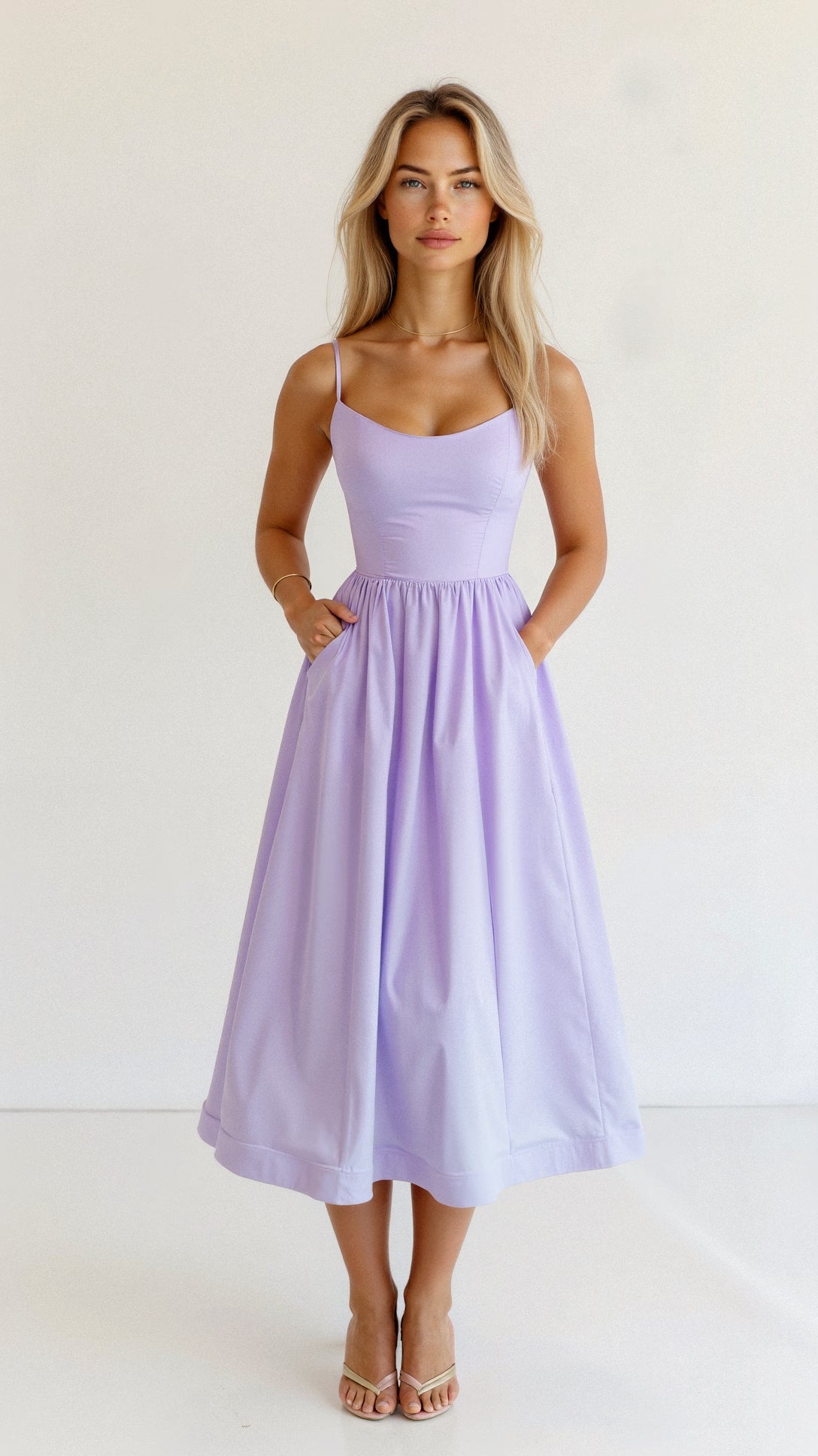 Valenzora | Elegantes ärmelloses Midikleid für Damen