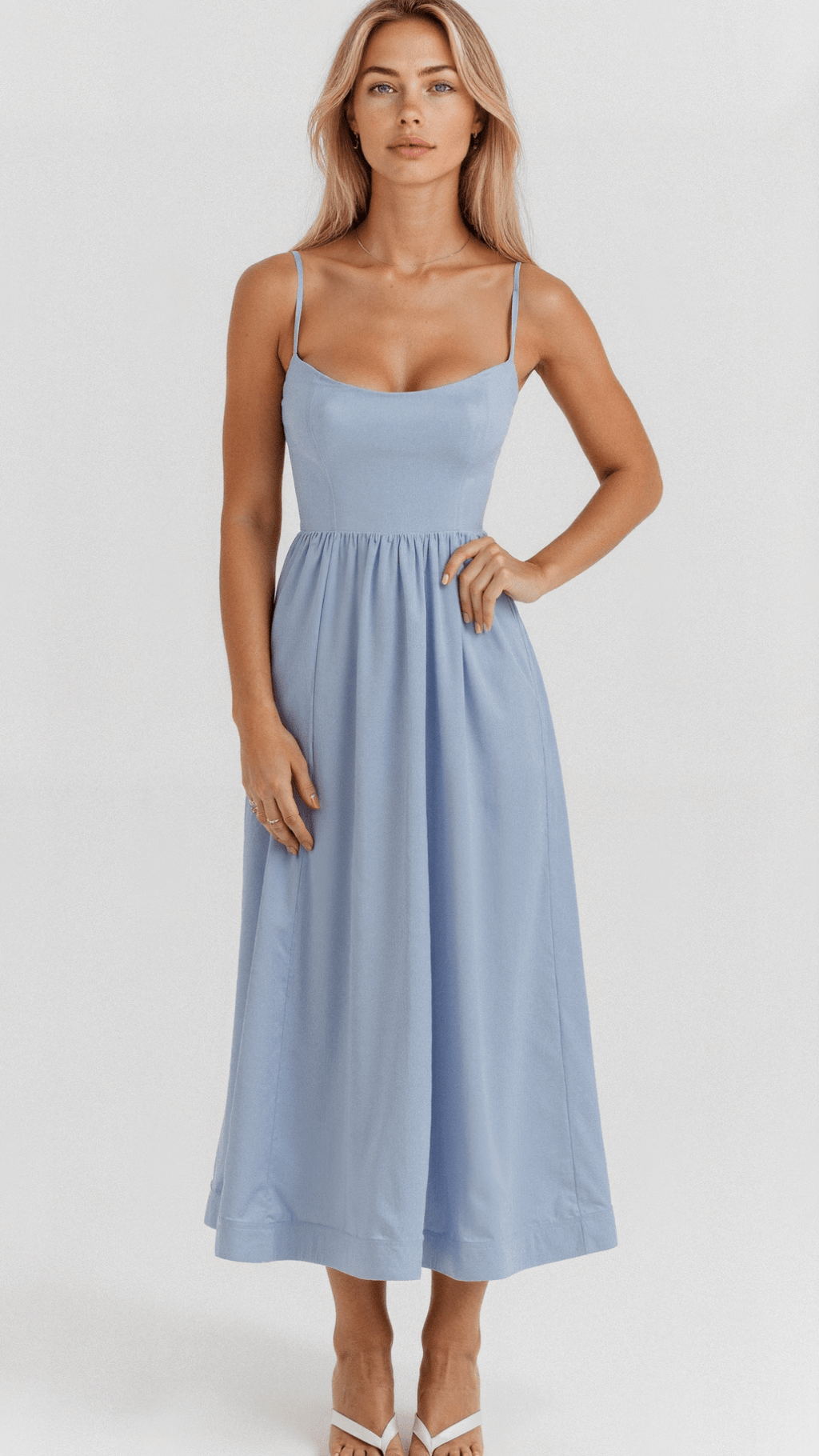Valenzora | Elegantes ärmelloses Midikleid für Damen