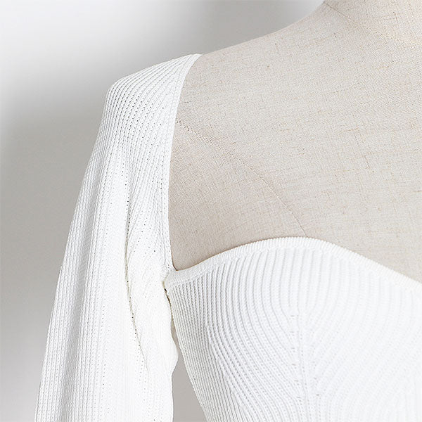 Knit top with round neck