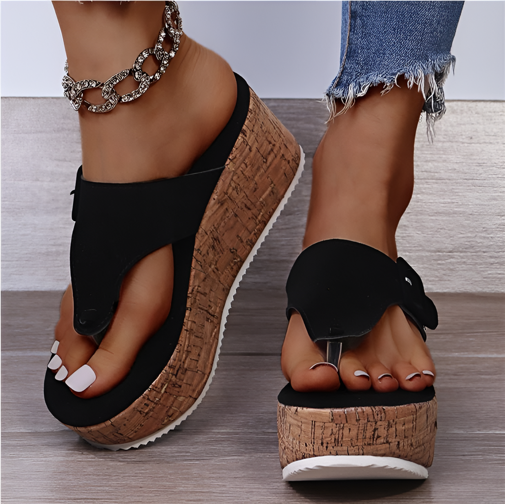 Valenzora | Orthopedic sandals with cork heel
