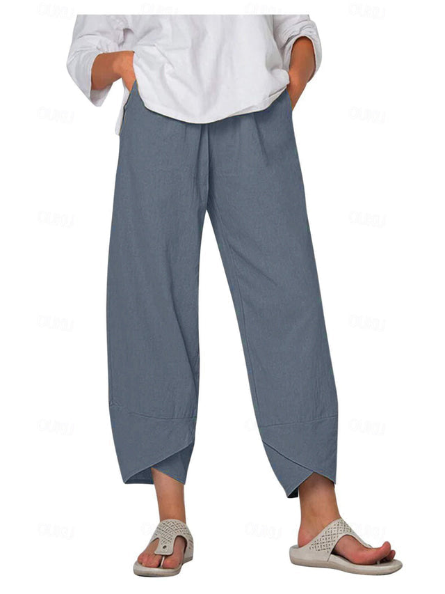 Valenzora | Comfortable wide linen trousers for women