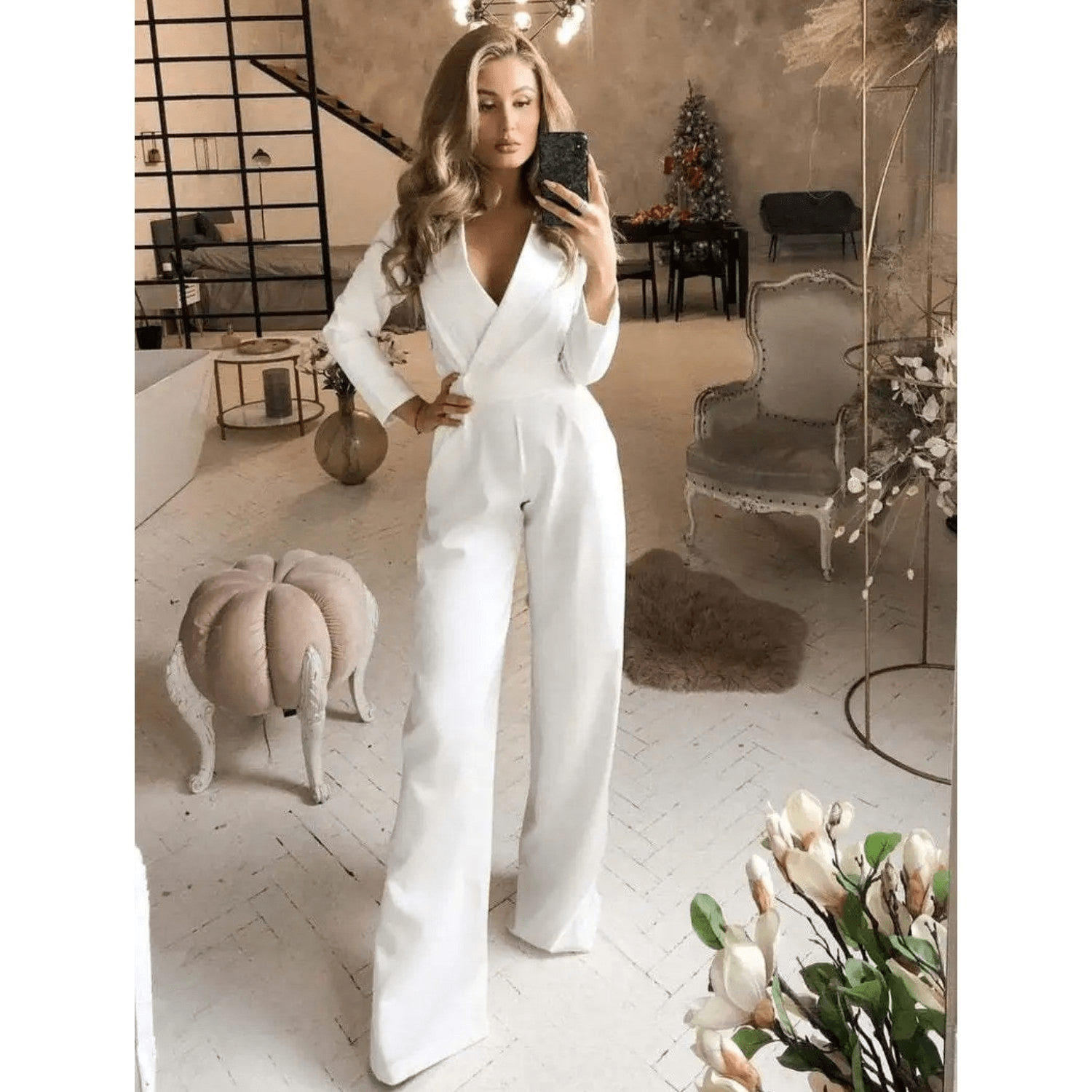 Valenzora | Women's Jumpsuit with V-Neck