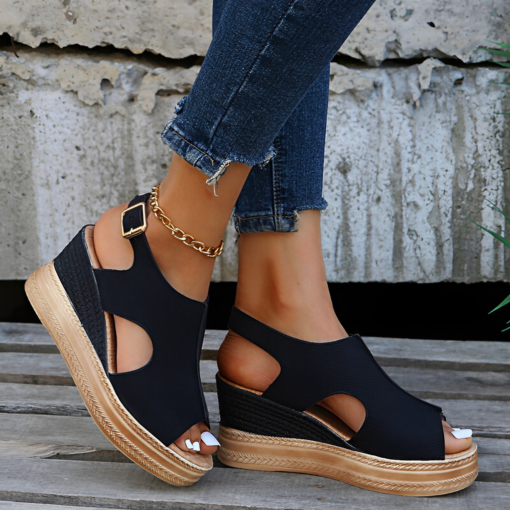 Valenzora | Damen-Plattform-Keilsandalen
