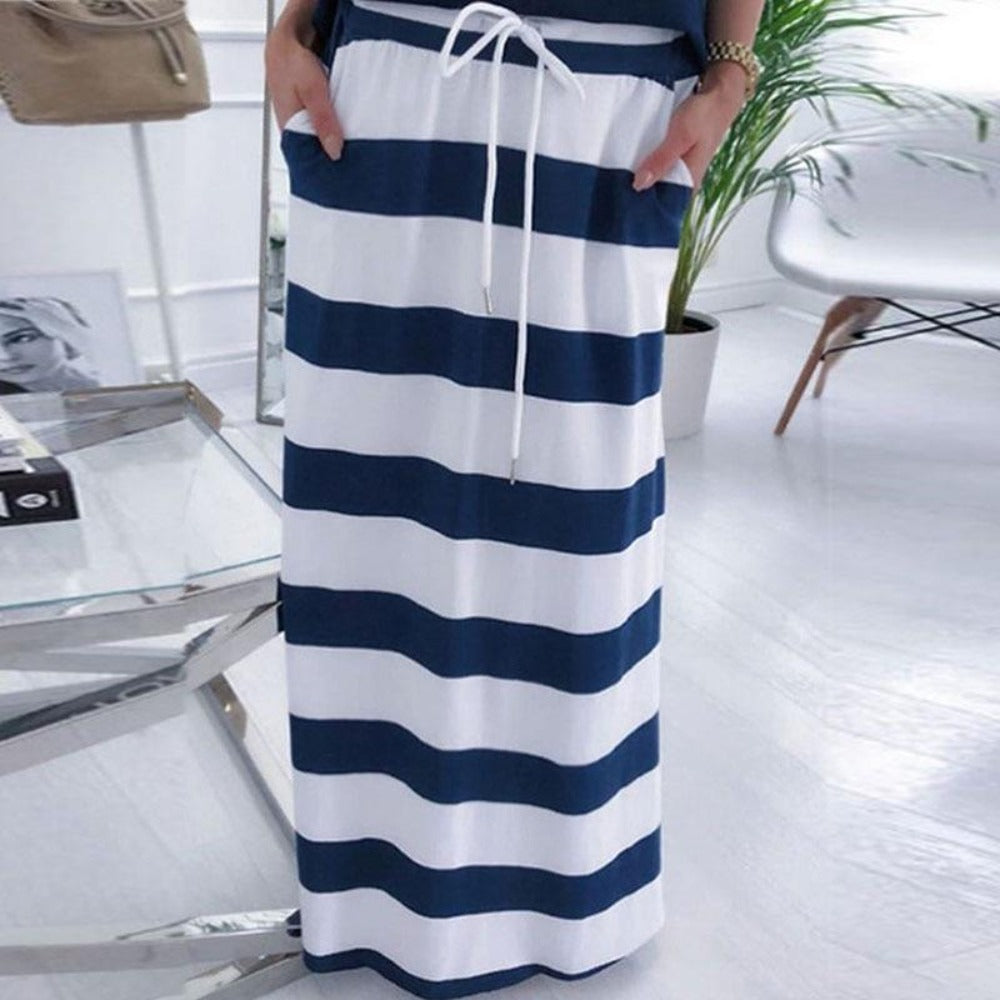 Valenzora | Off-Shoulder Top and Skirt Dress Batwing Sleeves