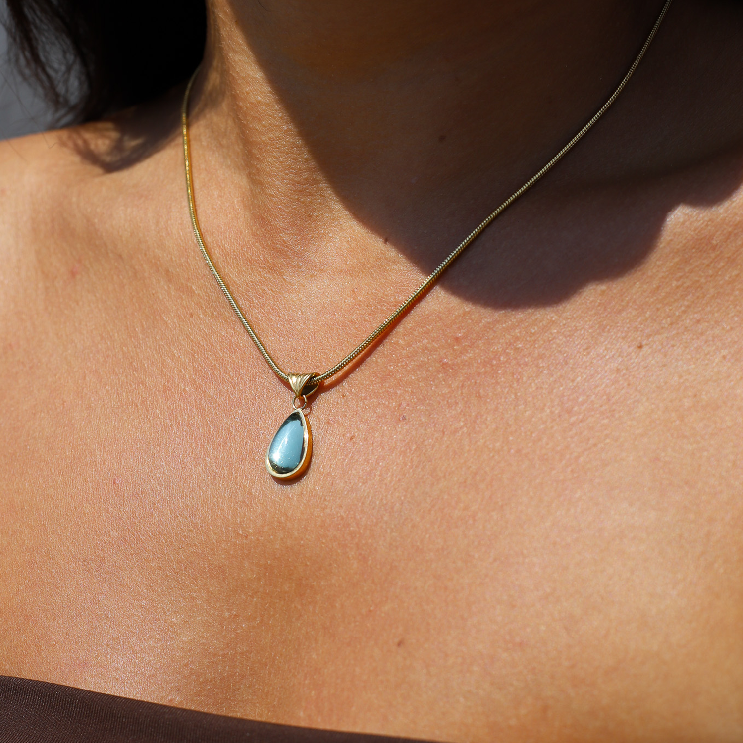 Valenzora | Olive Necklace Natural Finesse Gold-colored Metal