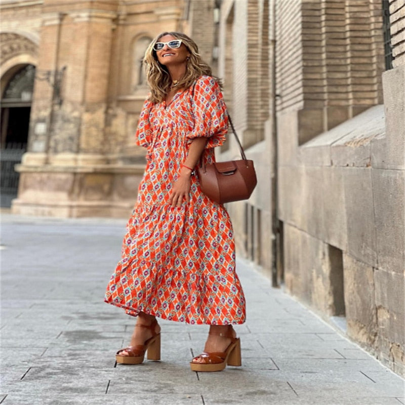 Valenzora | Retro Print Dress