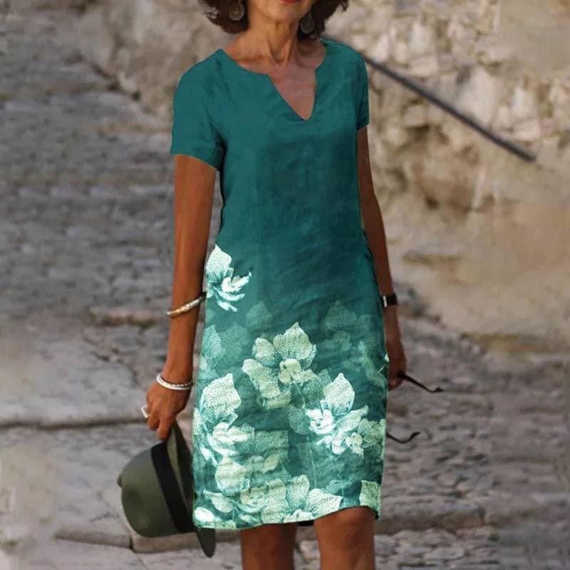 Valenzora | Floral lightweight cotton dress for women