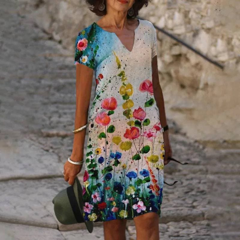 Valenzora | Floral lightweight cotton dress for women