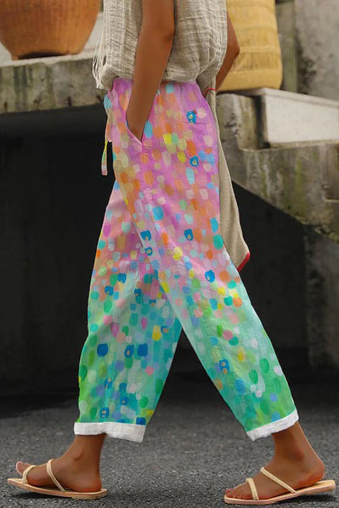 Valenzora | Lässig Unique Printed Button Pocket Pants