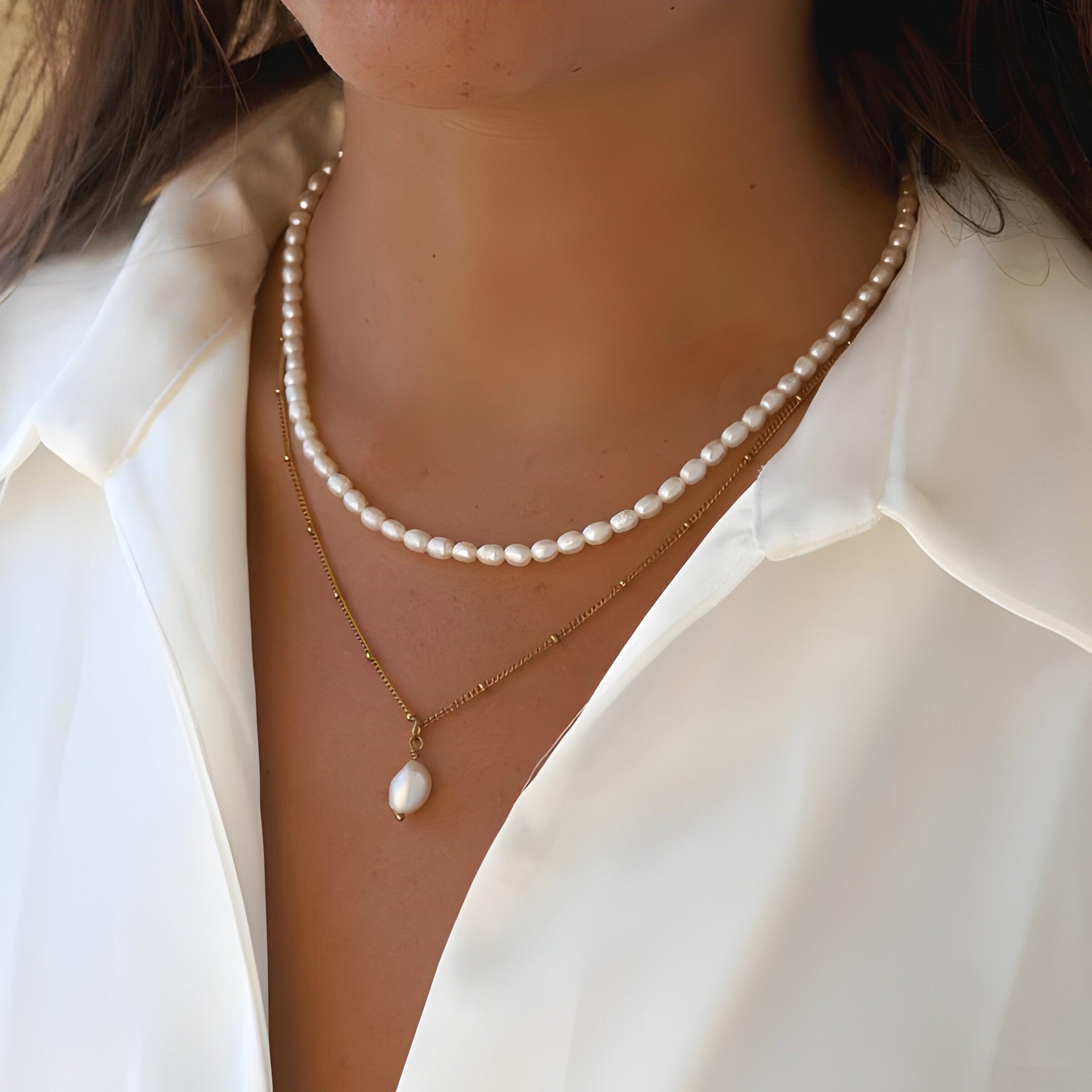 Valenzora | Paradise Pearl Set Necklace with Elegant Shine for Women