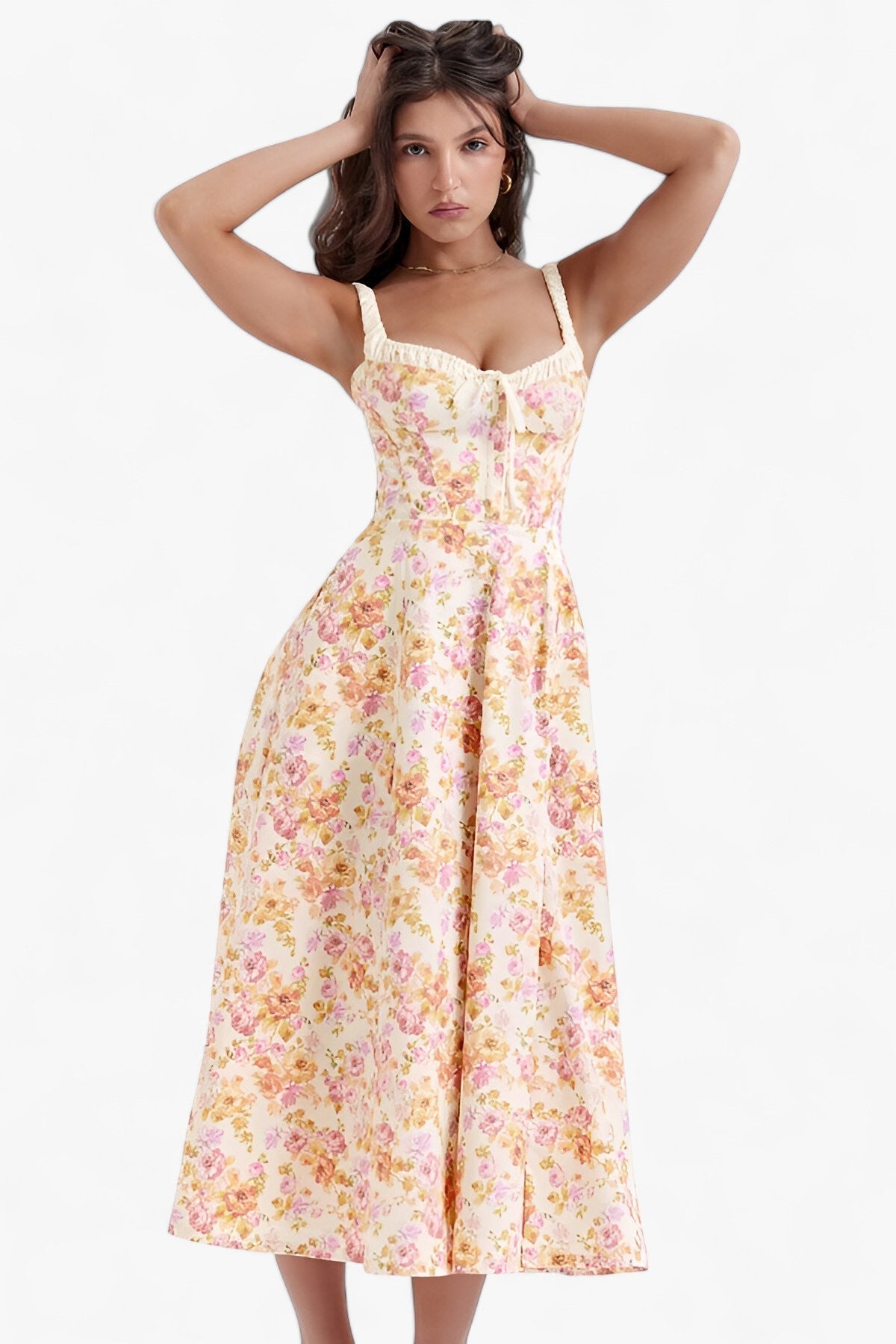 Floral lace dress for summer