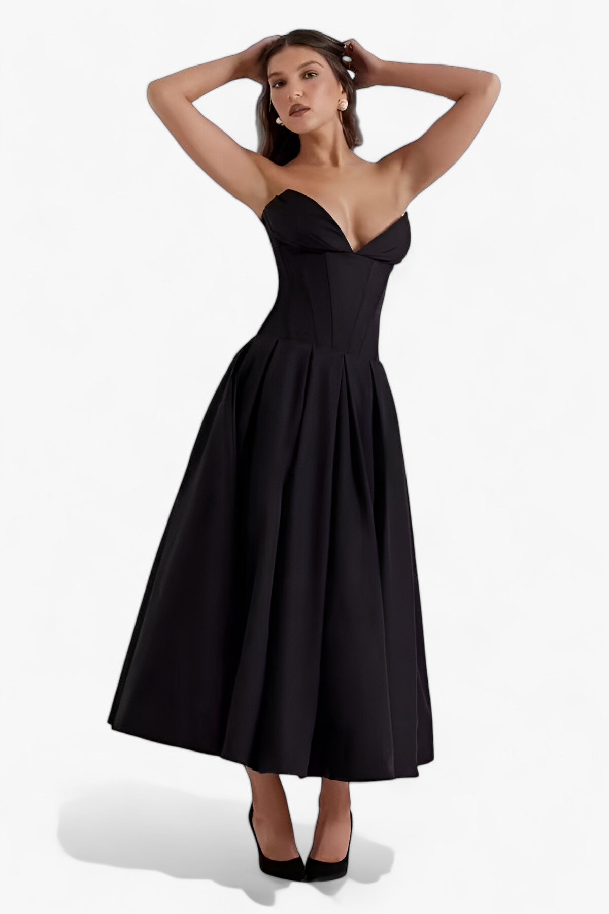 Schwarzes Korsettkleid