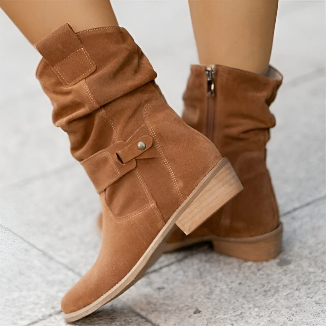 Valenzora | Casual suede boots with a pointed toe