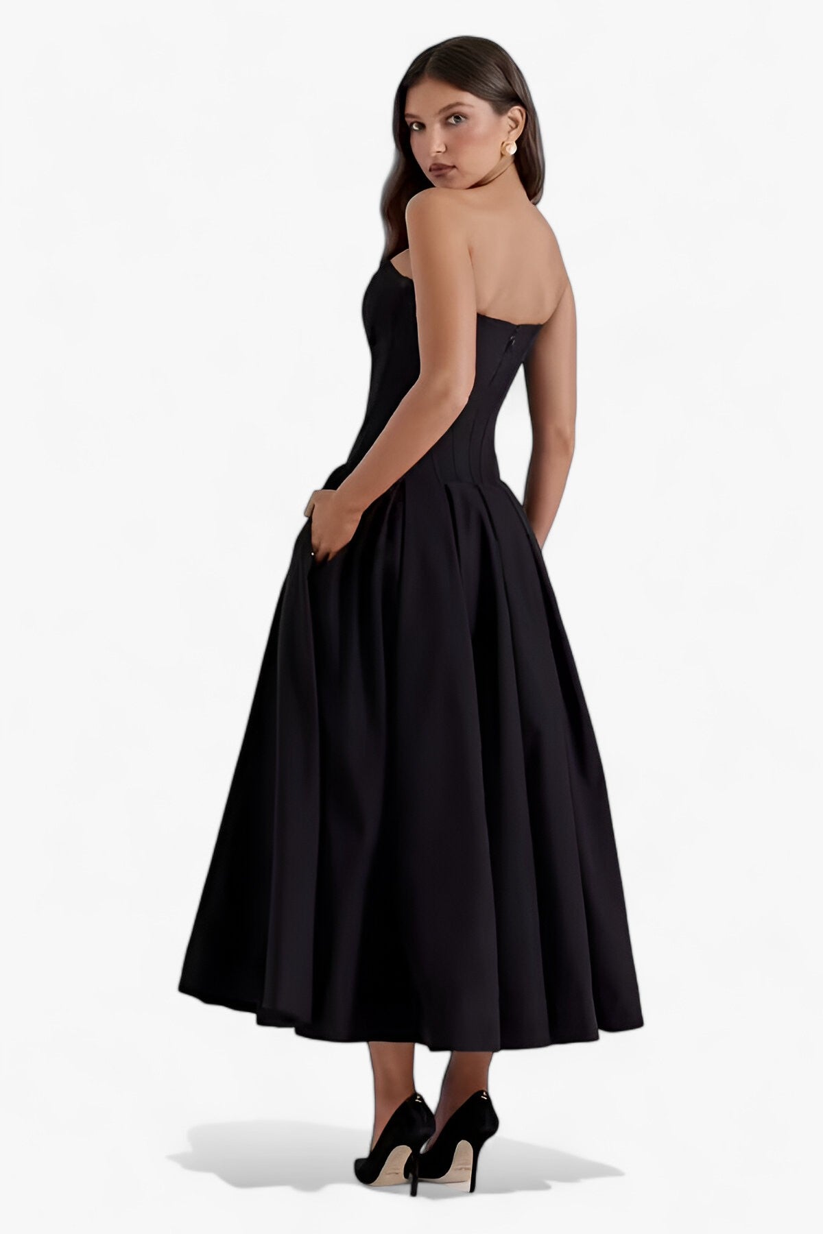 Schwarzes Korsettkleid