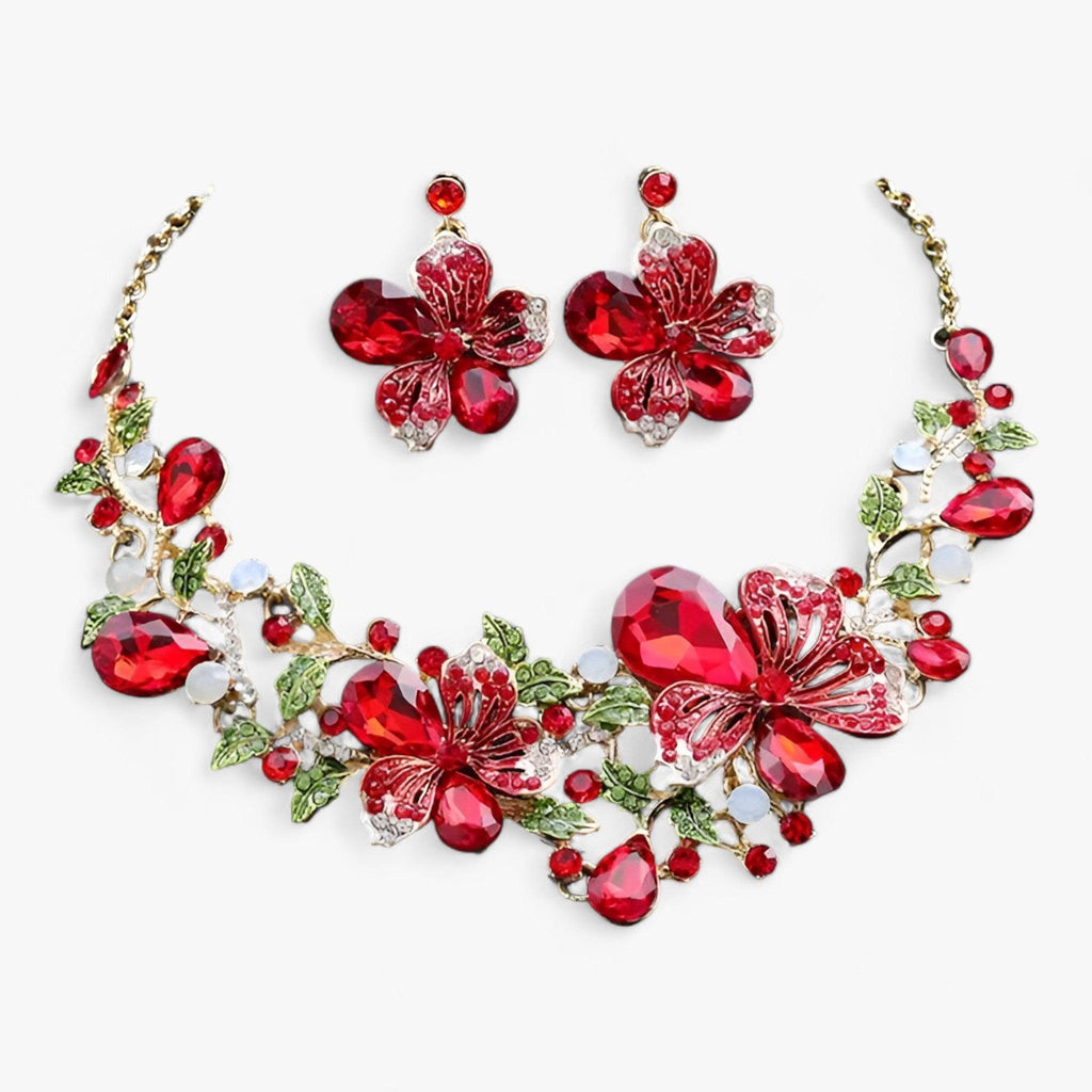 Valenzora | Brautschmuck Blumenketten und Ohrringe