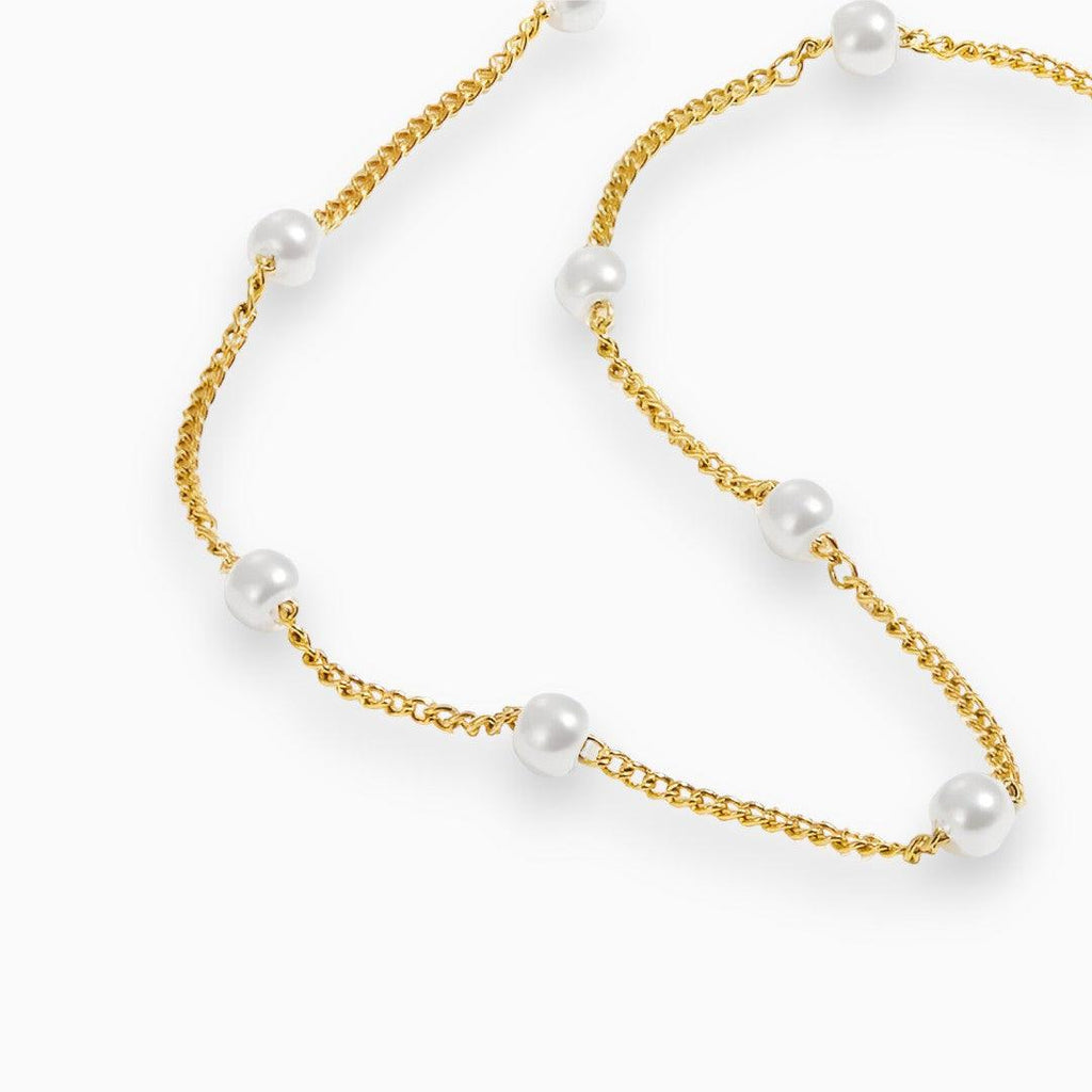 Valenzora | Elegante goldene Perlenkette mit raffiniertem Charme für Damen