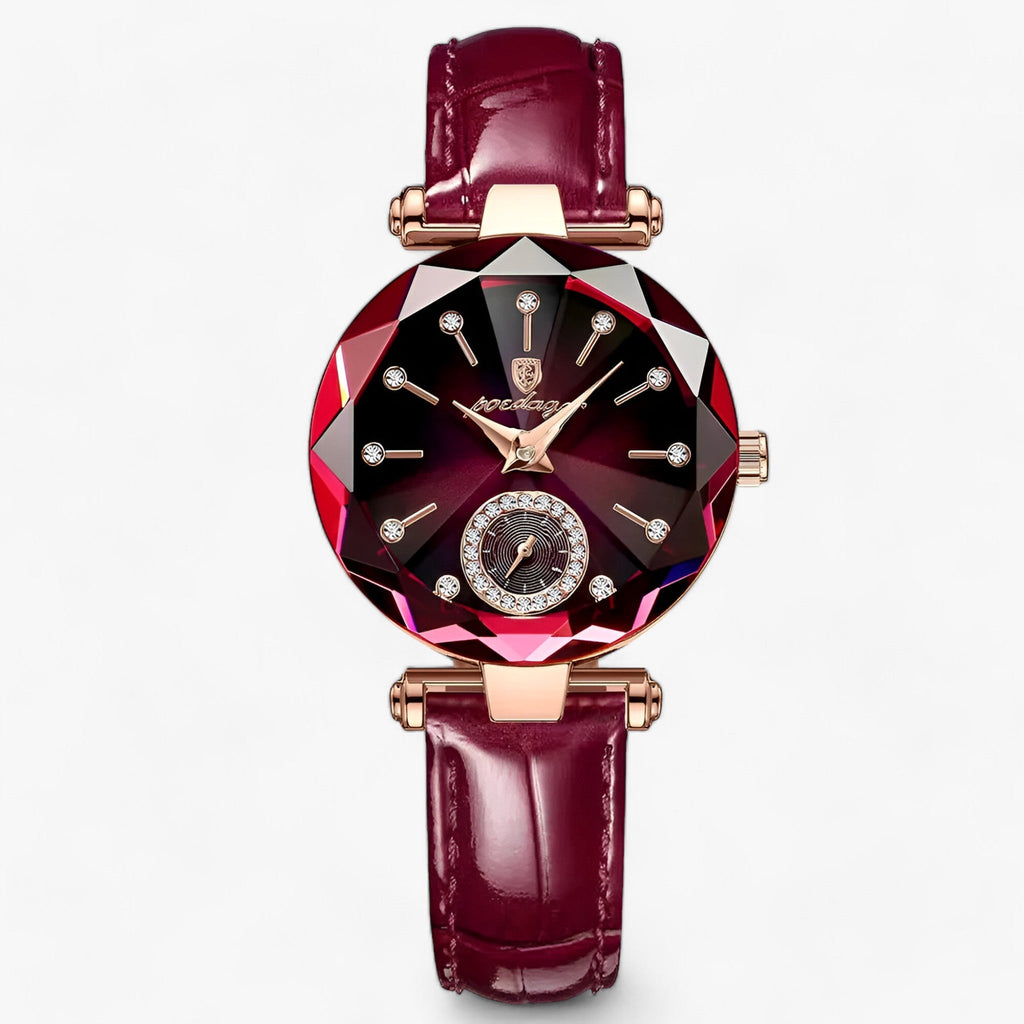 Valenzora | Luxury women's stainless steel wristwatch with diamond accents
