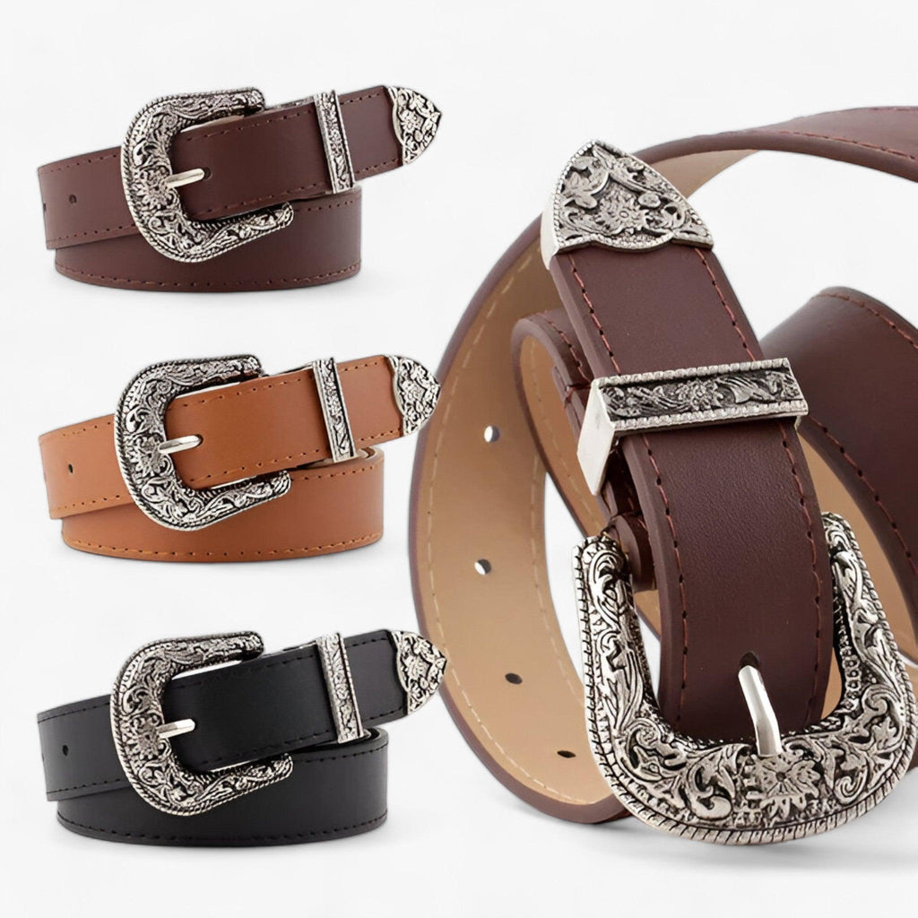 Valenzora | Boho Western Leather Belt for Women Vintage Style & Durable Design