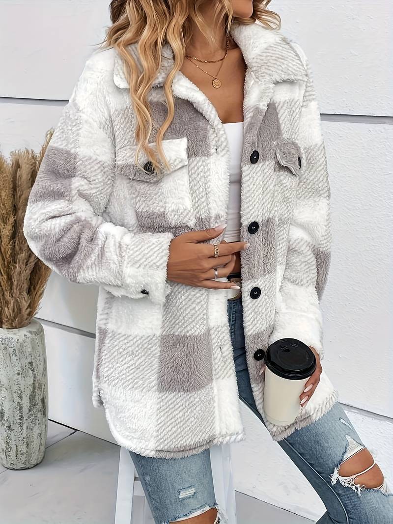 Valenzora | Karierte Fleecejacke