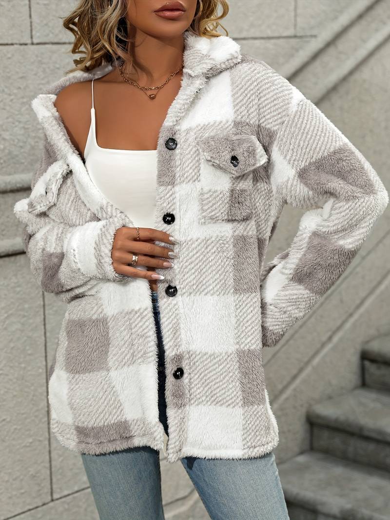 Valenzora | Karierte Fleecejacke