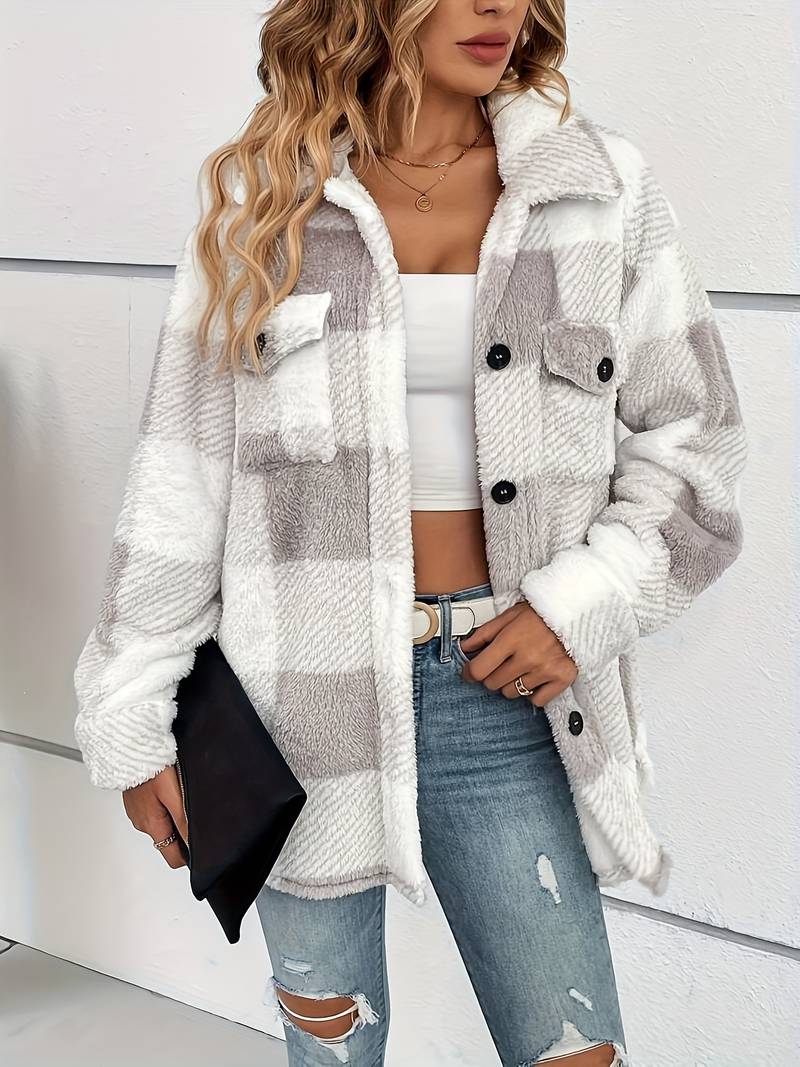 Valenzora | Karierte Fleecejacke