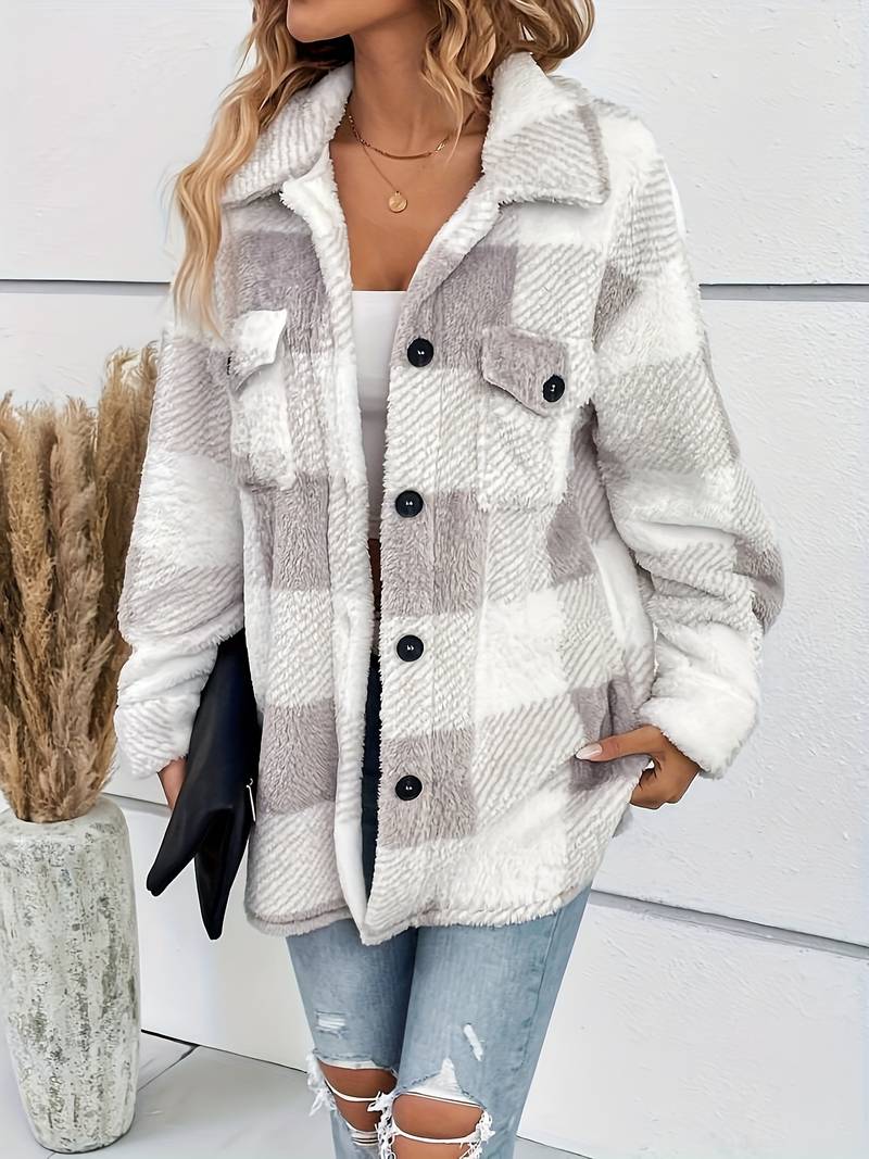 Valenzora | Karierte Fleecejacke