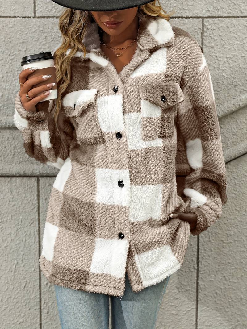 Valenzora | Karierte Fleecejacke
