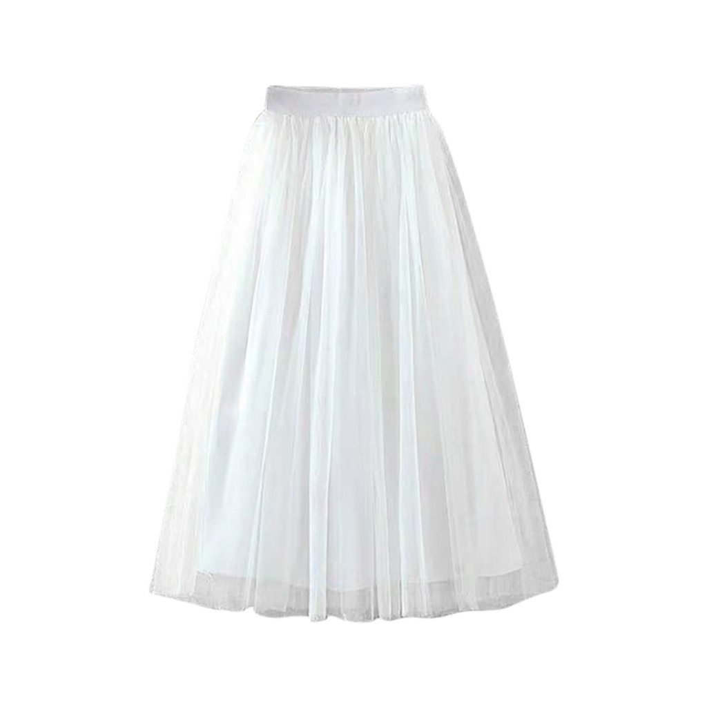 Valenzora | Plissierter Tüllrock mit elastischem Bund und hoher Taille in A-Linie