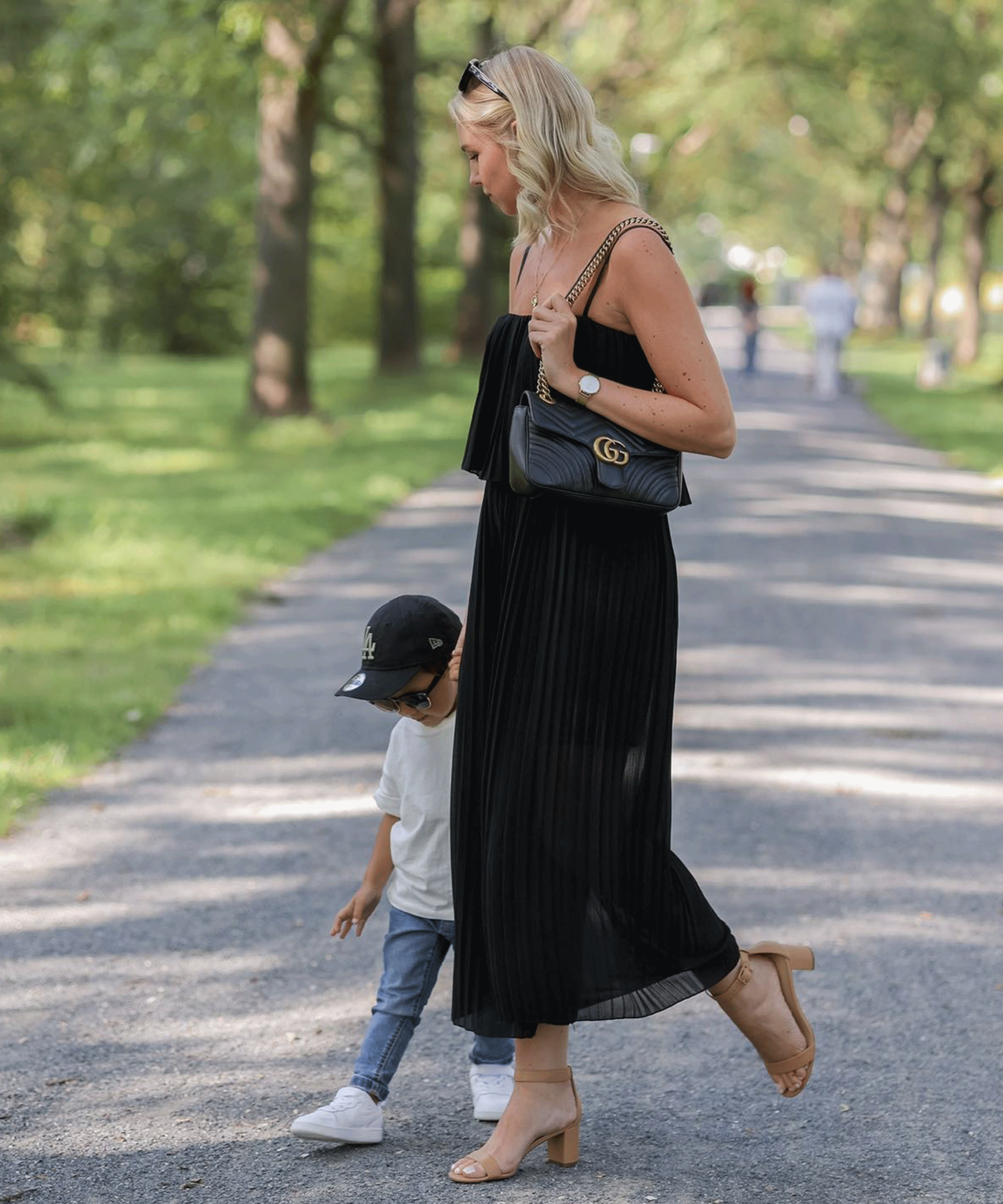 Pleated One-Piece Black