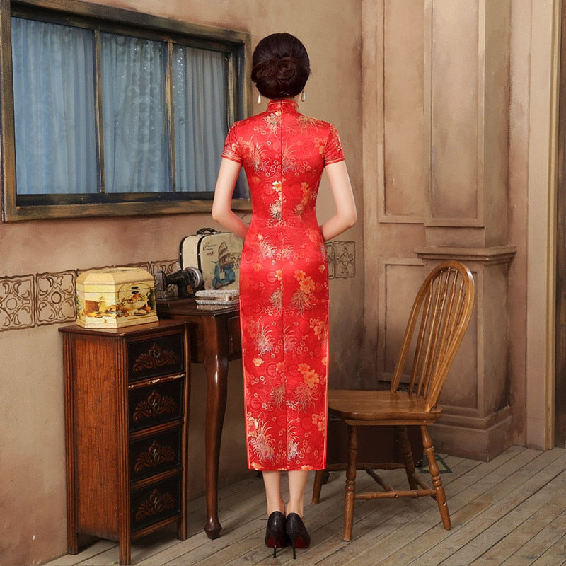 Valenzora | Green Rayon Cheongsam Chinese Classical