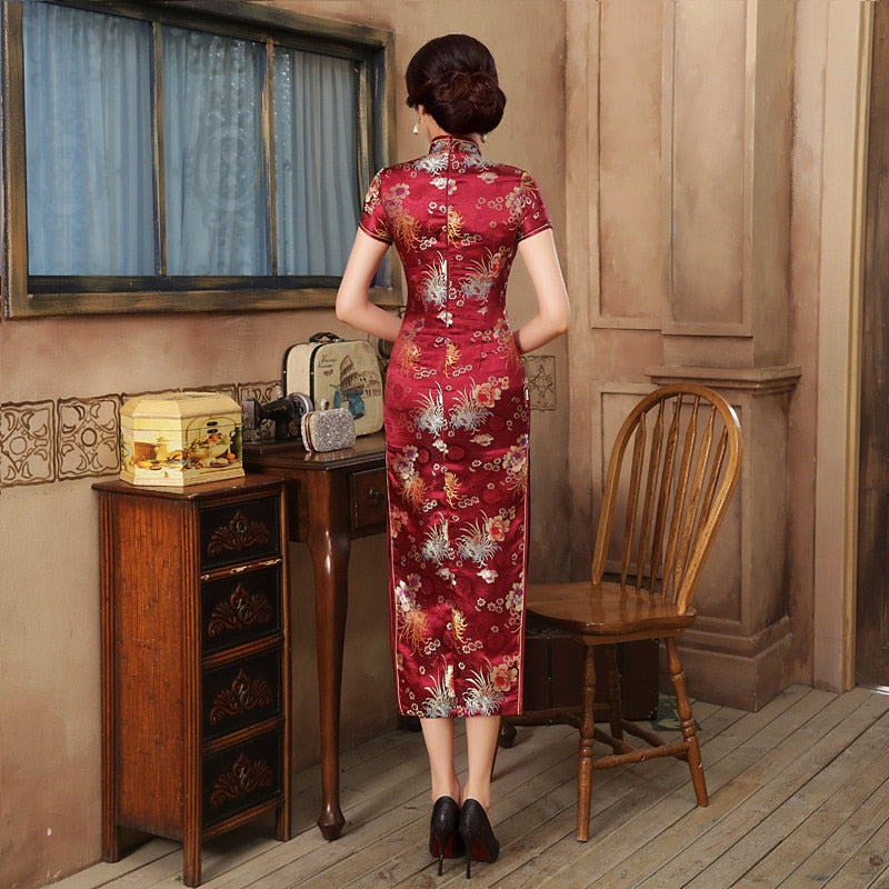 Valenzora | Green Rayon Cheongsam Chinese Classical