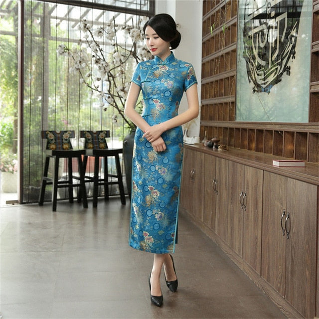 Valenzora | Green Rayon Cheongsam Chinese Classical