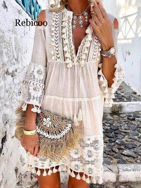 Valenzora | Boho Chic Lace Dress