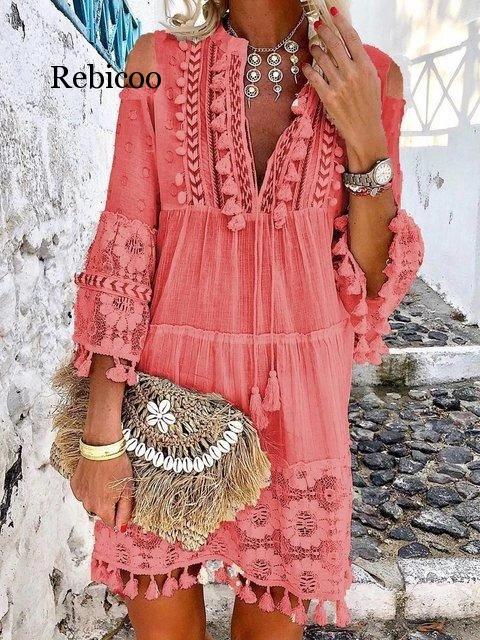 Valenzora | Boho Chic Lace Dress